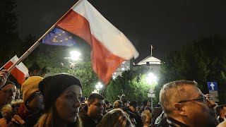 Protestas en Polonia contra una ley mordaza contra los jueces [upl. by Krueger]