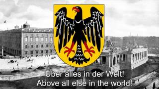 National Anthem of Weimar Republic 19191933  Das Lied der Deutschen FULL [upl. by Leinod]