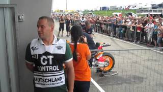 Racing Motogp Bike Repsol Honda Sound Sachsenring Warm up [upl. by Alyakem]