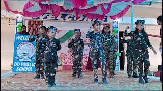 quotsandeshe aate hquotdance performed by junior kids on Independence Day [upl. by Atterys817]