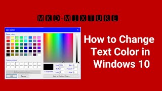 How to Change Text Color in Windows 10 [upl. by Hayyikaz]