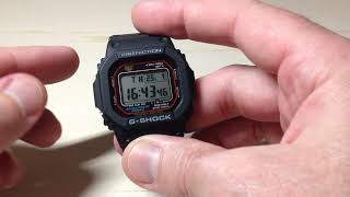 Casio GShock GWM5610U1  Basic Settings Time Date etc [upl. by Lemon]