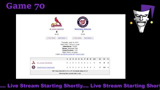 Stratomatic Baseball St Louis Cardinals vs Washington Nationals Box Score June 16 2011 [upl. by Reiner]