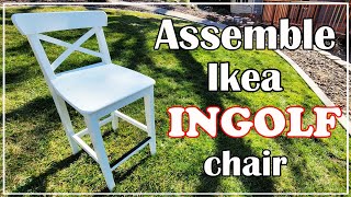 How to assemble ikea INGOLF chair [upl. by Ailahs]