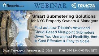 Smart Submetering Solutions for NYC Property Owners by Triacta Power Solutions [upl. by Nylacaj790]