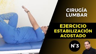 Ejercicio de estabilización 3 Para columna lumbar [upl. by Anaek367]