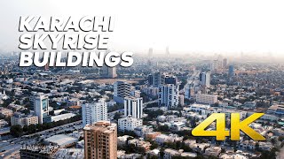 Karachi Skyline Montage Aerial 2023 Part 5  4K Ultra HD  Karachi Street View [upl. by Nierman]