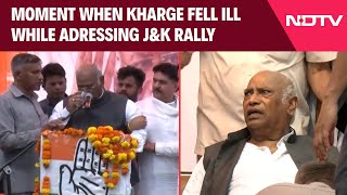 Mallikarjun Kharge Falls Ill During JampK Rally Says Wont Die Till PM Modi Is Removed From Power [upl. by Senga]