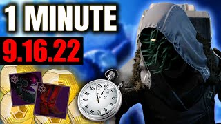 XurGlitched DOUBLE ARMOR DROPS  Xur in 1 MINUTE 91622 [upl. by Scoter]