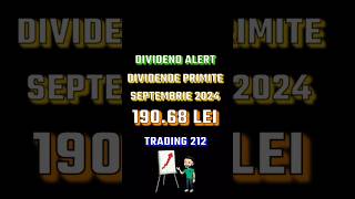 Dividende Septembrie 2024 bursa trading actiuni stocks investitorii dividende [upl. by Otreblaug]