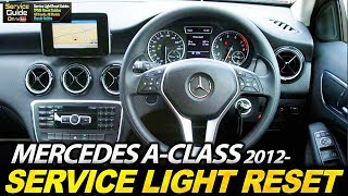 Mercedes AClass 2012 Service Light Reset Assyst Plus Reset [upl. by D'Arcy]