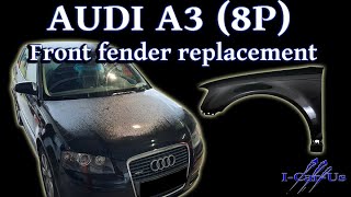 Audi A3 8P front fender replacement  Tutorial [upl. by Leiva443]