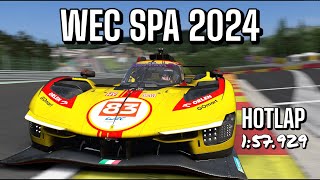 WEC 2024 SPA Track Record  157929  Setup [upl. by Cacka]