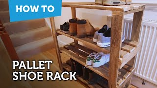 Build a DIY pallet shoe rack [upl. by Oznole]