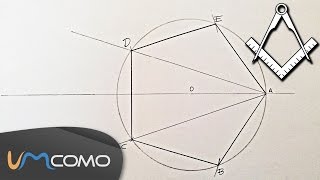 Geometria Descritiva  Desenhar um Pentágono Fazendo ângulos de 72º [upl. by Hairej]