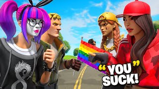 JAMES CHARLES IMPERSONATOR And QTCLAPS VS TWO TOXIC EGIRLS IN FORTNITE TOXIC [upl. by Soo]