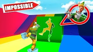 Fortnite IMPOSSIBLE Skill Slide DEATHRUN Have YOU tried RAINBOW Parkour Fortnite Creative [upl. by Gnurt]