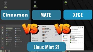 Linux MInt 21 Cinnamon vs MATE vs XFCE RAM Consumption [upl. by Annirtak]