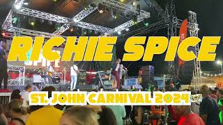 St John Carnival 2024 Reggae Night with Richie Spice 🇻🇮 [upl. by Nyliak]