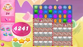 Candy Crush Saga Level 4241 NO BOOSTERS  3 Stars 🌟🌟🌟 [upl. by Nallak]