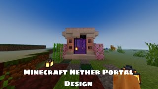 Minecraft nether portal design tutorial Mine Plays tutorial [upl. by Cheatham]