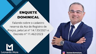 Falando sobre o cadastro reserva da Ata de Registro de Preços pela Lei nº 141332021 [upl. by Royd789]