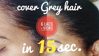 How To Cover Grey  White Hair In Seconds  15 Secs Mein Baal kale karein  Hair Concealer at home [upl. by Aniraad]