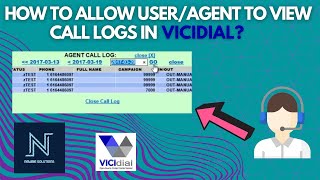 HOW TO ALLOW USERAGENT TO VIEW CALL LOGS IN VICIDIAL  TUTORIAL GUIDE [upl. by Nani]