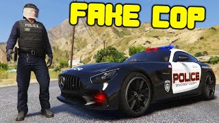 Fake Cop Robs People In GTA 5 RP [upl. by Yzzik]