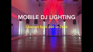 Mobile DJ Lighting Setup Testing Chauvet Spot 260x  MyDMX30 [upl. by Shimkus]