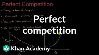 Perfect competition  Microeconomics  Khan Academy [upl. by Nye]