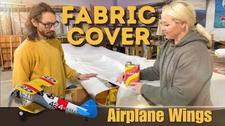 Attaching Fabric to Aircraft Wing [upl. by Rechaba20]