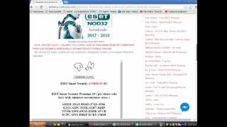 Generador de Licencias Claves ESET NOD32 Sin Programas 2017 2018 [upl. by Atterys888]