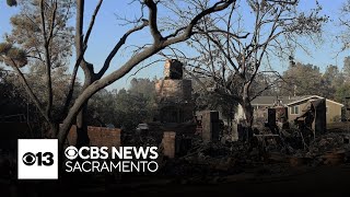 Charred homes remain after Thompson Fire rips through Oroville California [upl. by Ballou]