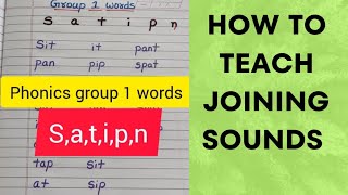 phonics group 1 wordssatipnjoining soundsblending levelupphonics [upl. by Wiatt]