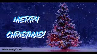 GIF Merry Christmas Animation With Tree amp Snow 🌲⛄ [upl. by Trescott508]