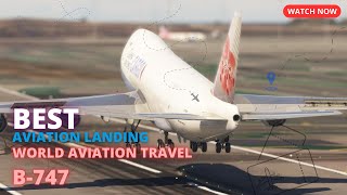 Most DANGEROUS GIANT Aircraft Flight Landing Boeing 747 Air China Landing at Los Angeles Airport [upl. by Acimahs]