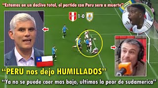 DEVASTADOS PERIODISTAS CHILENOS REACCIONARON ASI A LA VICTORIA de PERU VS URUGUAY 10 HOY [upl. by Etterual]