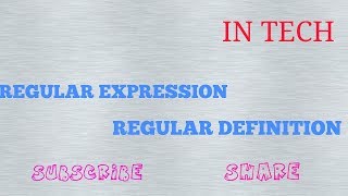 REGULAR EXPRESSION REGULAR DEFINITION Compiler Design  CSE [upl. by Colt]