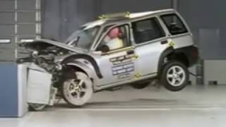 358 19982006 Land Rover Freelander moderate overlap crash test [upl. by Sethrida]