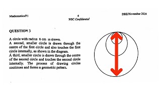 Geometric Sequence Grade 12 November 2024 Area  48π [upl. by Zabrina]