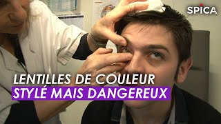 Lentilles de couleur cest stylé mais dangereux [upl. by Ytisahcal]