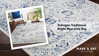 Schingen Traditional Bright Blue Area Rug [upl. by Barren345]