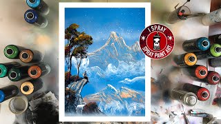 Mountain Trekking SPRAY PAINT ART by I Spray [upl. by Aliwt592]