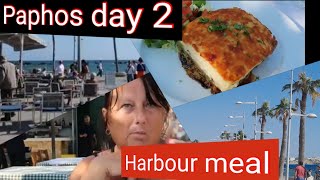 PAPHOS DAY 2  DAYTIME WALK TO HARBOUR  BEST MEAL SO FAR IN CYPRUS [upl. by D'Arcy916]