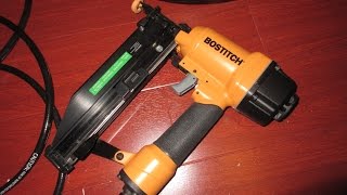 ReviewHow to use Bostitch 16 gauge Finish Nailer [upl. by Esorrebma]