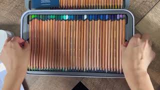 Derwent Lightfast 100 Colored Pencil Set Unboxing and Swatching [upl. by Hepsiba611]