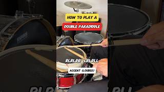 How to play a DOUBLE PARADIDDLE Essential Drum Rudiment drums [upl. by Atiuqehs]