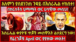 💥አለምን ያስደነገጠ ጉዳይ በእስራኤል ተከሰተ🛑እስራኤል ቀያዮቹ ጥጆች መስዋእት ልታደርግ ነው👉የፈረንጆቹ April ወር ያያዘው መአት AxumTube [upl. by Moll]