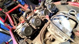 Suzuki RF 900 Carburettor Removal [upl. by Anahsohs347]